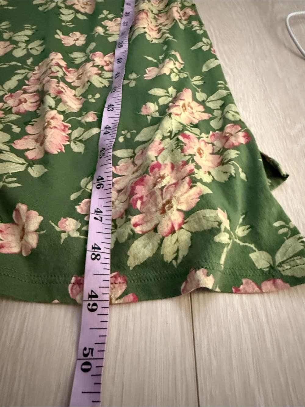 Sezane Olive Green Floral Backless Midi Dress with Pink Flowers - Picture 9 of 12